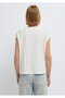 Textured Ecru T-Shirt Regular Fit / Normal Cut 1613970-70057 - 5