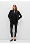 Serenay Black Gold Shape Kot Pantolon M100980-35248 - 2