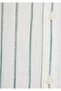 Green Striped Linen Blended Shirt Regular Fit / Normal Cut 0211380-71599 - 8