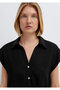Linen Blend Black Blouse 1211482-900 - 6