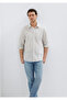 Linen Blend Striped Ecru Shirt Regular Fit / Normal Cut 0212004-91559 - 2