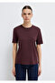 Burgundy Basic T-Shirt Semi Slim Fit 1612916-70223 - 4