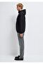 Hooded Black Jacket Loose Fit / Relaxed Fit 0110818-900 - 4