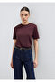 Burgundy Basic T-Shirt Semi Slim Fit 1612916-70223 - 2