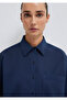 Navy Blue Shirt with Pockets Loose Fit / Relaxed Comfortable Cut 1211385-70497 - 7