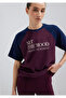 Printed Claret Red T-Shirt Regular Fit / Normal Cut 1613844-70434