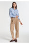 Beige Pleated Trousers 1011147-70215