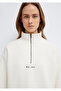 Mvjns Embroidered Semi-Zipper Ecru Sweatshirt 1S10533-89145 - 6