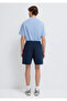 Mvjns Printed Navy Blue Interlock Shorts 0010586-82318 - 5