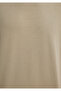 Crew Neck Beige Basic T-Shirt Loose Fit / Comfortable Cut 0611596-70360 - 8