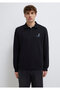 Half Button Black Sweatshirt 0S10544-900 - 4