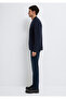 Half-Zip Navy Blue Sweater Regular Fit / Normal Cut 0710395-83699 - 5