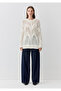 Wool Blend Ecru Sweater Oversize / Wide Cut 1710828-70057 - 3