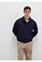 Polo Neck Navy Blue Sweatshirt 0S10420-82318 - 3