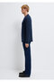 Long Sleeve Textured Navy Blue Basic T-Shirt Slim Fit / Slim Fit 0610106-70490 - 5
