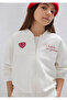 Heart Patch Logo Ecru Bomber Jacket 7S10174-70057