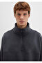 Mock Neck Anthracite Polar Sweatshirt Loose Fit / Comfortable Fit 0110738-80776 - 6