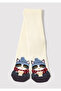 Cat Printed Ecru Socks 1913538-70053