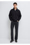 Black Basic Sweatshirt with Half Zipper 0S10278-900