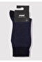 Mühür Logo Printed Navy Blue Socks 0911365-25723 - 2