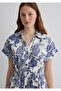 Linen Blend Printed Dress 1310742-90796 - 6
