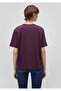 Crew Neck Purple Basic T-Shirt Regular Fit / Normal Cut 1600955-70635 - 4