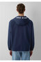 M0110641 Water Repellent Hooded Men's Coat Dark Blue - 6