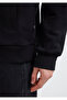 Black Basic Sweatshirt with Hood and Zipper 0S10423-900 - 7