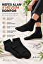 Original Men's 2 Pairs Premium Bamboo Soft Textured Ultra Flexible Throat Structure Breathable Reinforced Heel Durable Toe 4-Season Suitable for Daily Use Half-Toe Socks |   Size 40-45 - 2 Pairs Black - 5