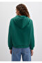 Logo Printed Hooded Green Sweatshirt 168334-71874 - 4
