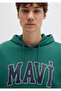 Logo Printed Hooded Green Sweatshirt 067149-71874 - 6