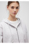 Hooded Zippered Gray Sweatshirt 1610221-80196 - 5