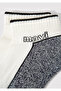 Logo Detailed Ecru Booties Socks 0911604-622 - 2