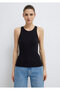 Halter Neck Black Basic Tank Top Slim Fit / Slim Fit 1612462 -900 - 3