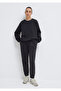 Crew Neck Black Basic Sweatshirt 1610198-900 - 3