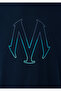 Logo Printed Navy Blue T-Shirt Regular Fit / Normal Cut 0610635-70490 - 7