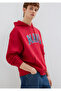 Logo Printed Hooded Red Sweatshirt 067149-70464 - 2