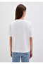 Logo Printed White T-Shirt Regular Fit / Normal Cut 1611594-620 - 4