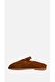 Esso Women's Fur-Lined Lofer Slippers Winter Genuine Leather Taba Suede - 4