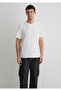 Textured White Basic T-Shirt Regular Fit / Regular Fit 0610277 -70054 - 4