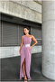 Women's Glamorous Sandy Fabric One-Shoulder Fish-Cut Evening Dress