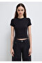 Black Basic T-Shirt Crop / Short Cut 1600814 -900 - 4