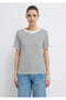 Black Striped Basic T-Shirt Regular Fit / Regular Fit 1611653 -85143 - 3