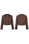 Brown Suede Pocket Jacket |   F1800 - 3