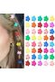 40 Pcs Mini Flower Hair Claw Clips,Non-Slip Plastic Tiny Jaw Clips for Baby Girls,Toddlers and Women,Colorful Resin Floral Hair Accessories - 7