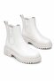 Senya Elastic Women's Genuine Leather Boots Ecru