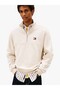 Tjm Normal Cut Embroidered Half Zipper Men's White Sweatshirt Dm0Dm22344Ybh - 2