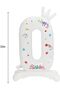 White Digital Aluminum Film Balloon,Self-Sealing Reusable Party Decoration,Easy Inflation and Deflation - 8