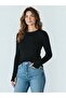 Women's Crew Neck Long Sleeve Fingerless Stretchy Bodysuit T-Shirt