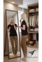 Leopard Print Women's Pajama Set with Bow Embroidery Lycra - 9